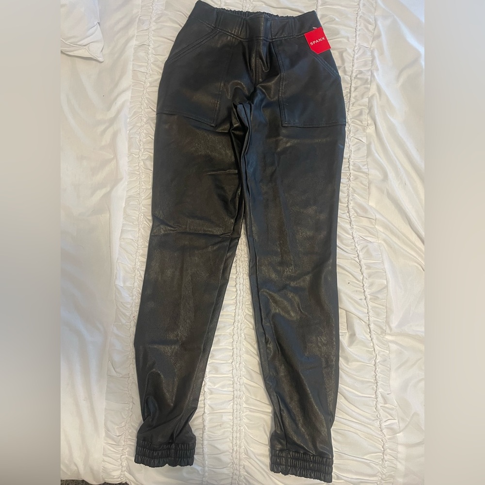 NWT SPANX LEATHER JOGGERS